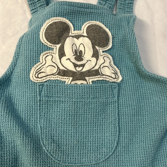 6-12M Disney Mickey Mouse waffle overalls - Picture 2 of 4